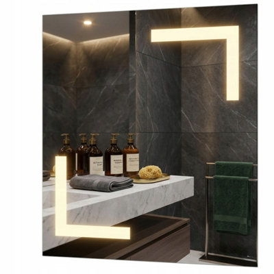  - Led Bathroom Mirror 70X50Cm Backlit Illuminated Frameless Aries