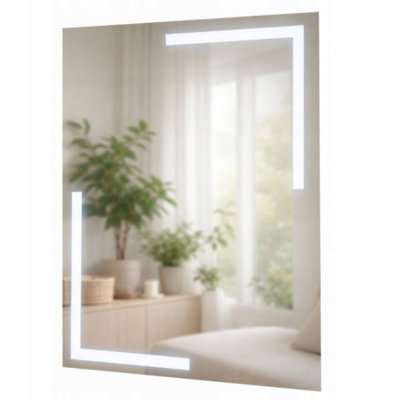  - Led Bathroom Mirror 70X90Cm Backlit Illuminated Frameless Aries