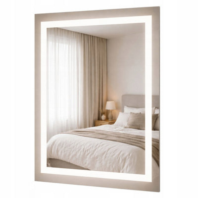  - Led Bathroom Mirror 70X90Cm Backlit Illuminated Frameless Luna