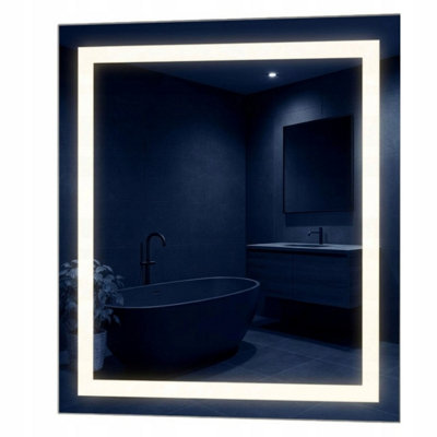  - Led Bathroom Mirror 90X100Cm Backlit Illuminated Frameless Luna