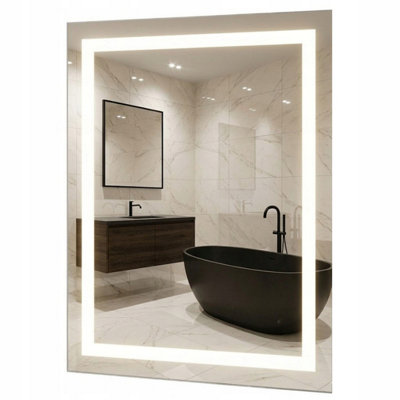  - Led Bathroom Mirror 50X80Cm Backlit Touch Sensor Dimmable Frameless Luna