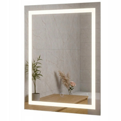  - Led Bathroom Mirror 60X80Cm Backlit Touch Sensor Dimmable Frameless Luna