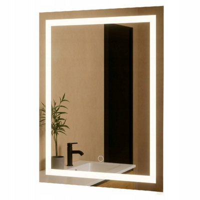  - Led Bathroom Mirror 70X80Cm Backlit Touch Sensor Dimmable Frameless Luna