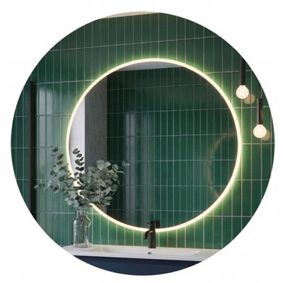  - Round Led Bathroom Mirror 60Cm Backlit Illuminated Frameless Touch Sensor