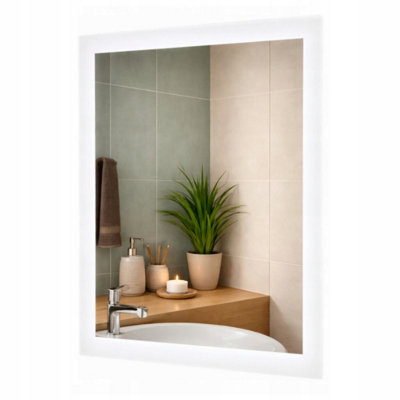  - Led Bathroom Mirror 50X80Cm Backlit Illuminated Frameless Taurus