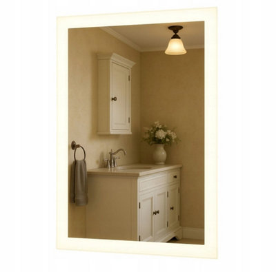  - Led Bathroom Mirror 60X70Cm Backlit Illuminated Frameless Taurus