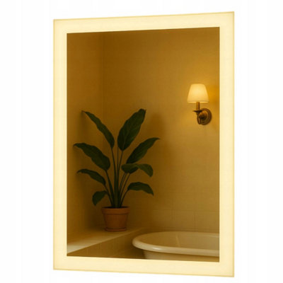  - Led Bathroom Mirror 80X90Cm Backlit Illuminated Frameless Taurus