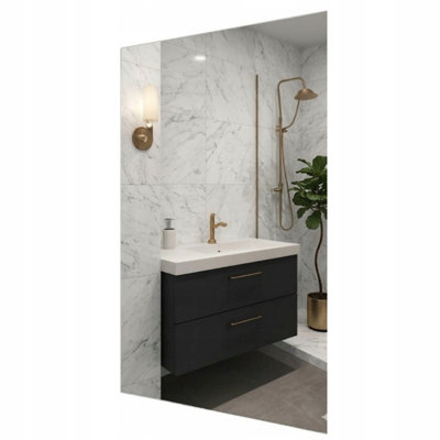  - Bathroom Mirror 50X70Cm Frameless Polished Edge Silver Glass Vela