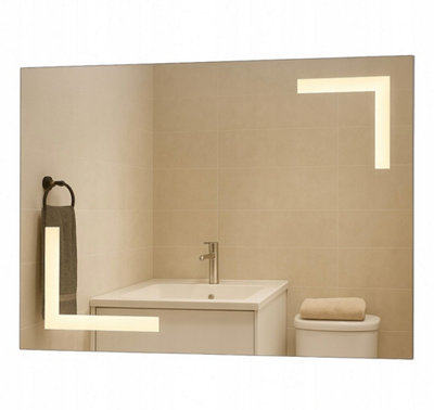  - Aries Frameless Led Bathroom Mirror 100X80CmBacklit Illuminated