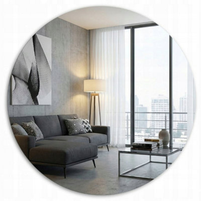  - Frameless Round Bathroom Mirror 60Cm4mm Silver GlassPolished Edge