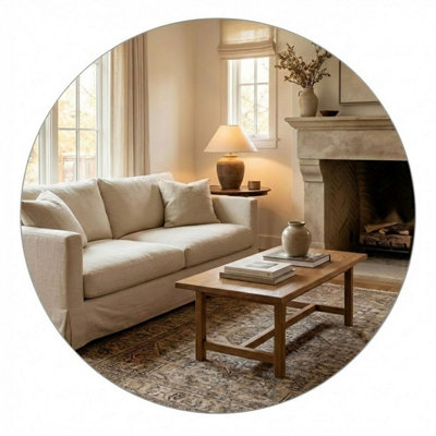  - Frameless Round Bathroom Mirror 70Cm4mm Silver GlassPolished Edge