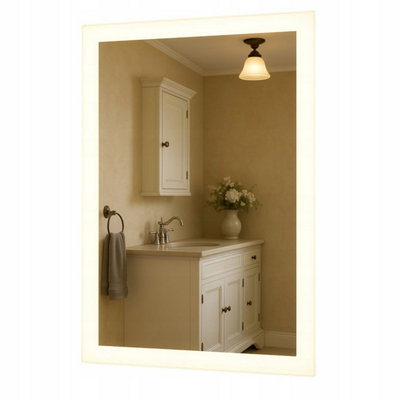  - Taurus Frameless Led Bathroom Mirror 80X80CmBacklit Illuminated