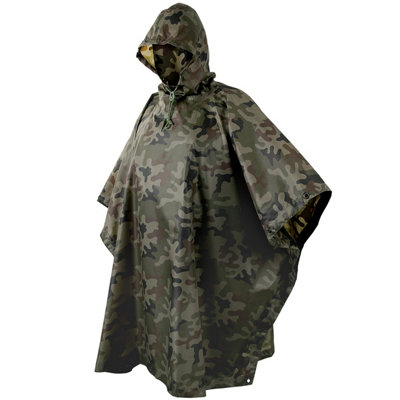 Helikon-Tex Helikon Waterproof Poncho Ripstop Polish Woodland from B&Q