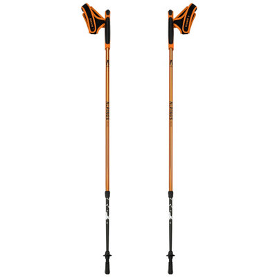 Alpinus Tactical Nordic Walking Poles Kungsleden Walking Sticks Trekking Orange - Image 2