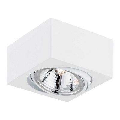 B&Q -  Luminosa Rodos Single Surface Mounted Downlight White Structure