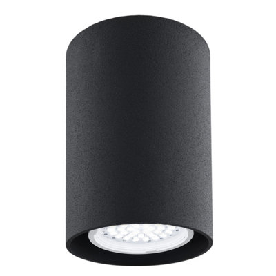 B&Q -  Luminosa Tyber2 Surface Mounted Downlight Black Structure