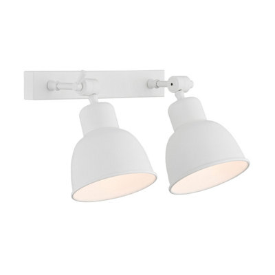Luminosa Lighting Luminosa Eufrat Twin Dome Wall Lamp White Structure from B&Q