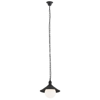 Luminosa Lighting Luminosa Erba Bis Dome Pendant Ceiling Light Black Structure Ip44 from B&Q