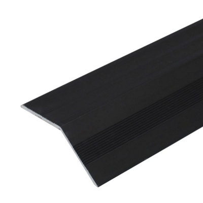 A39 37mm Anodised Aluminium Door Threshold Ramp ProfileBlack0.9M from B&Q