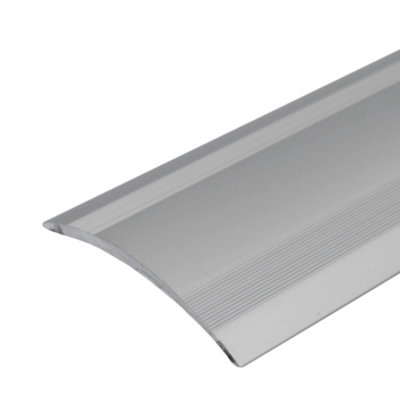 A49 61mm Anodised Aluminium Self Adhesive Door Threshold Ramp ProfileSilver1.0M from B&Q