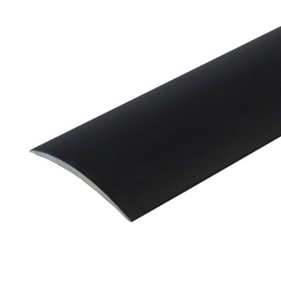 B&Q A03 30mm Anodised Aluminium Self Adhesive Door Threshold Strip - Black, 0.93M