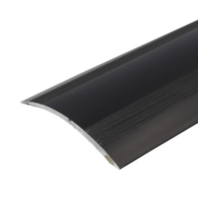 A49 61mm Anodised Aluminium Self Adhesive Door Threshold Ramp ProfileBlack1.0M from B&Q