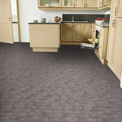 593 Galerie Stone Effect with High Floor Grip Lino Flooring Sheet Vinyl Flooring  -5m(16'4") X 3m(9'9")-15m² - 4