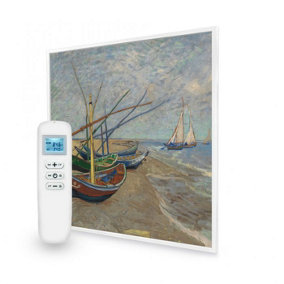 595x595 Fishing Boats on the Beach at Saintes Maries Image Nexus Wi-Fi Infrared Heating Panel 350W - Electric Wall Panel Heater
