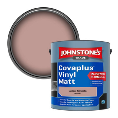 Johnstone's Trade Covaplus Vinyl Matt Walls & Ceilings Emulsion Paint Antique Terracotta (Ppg1056-4) 2.5L from B&Q