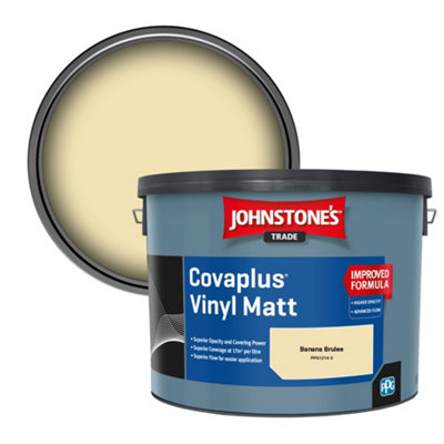 Johnstone's Trade Covaplus Vinyl Matt Walls & Ceilings Emulsion Paint Banana Brulee (Ppg1214-3) 10L from B&Q