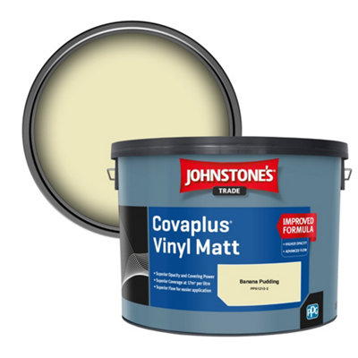 Johnstone's Trade Covaplus Vinyl Matt Walls & Ceilings Emulsion Paint Banana Pudding (Ppg1212-2) 10L from B&Q