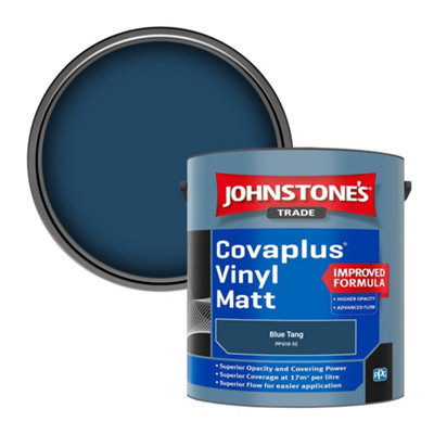 Johnstone's Trade Covaplus Vinyl Matt Walls & Ceilings Emulsion Paint Blue Tang (Ppg10-32) 2.5L from B&Q