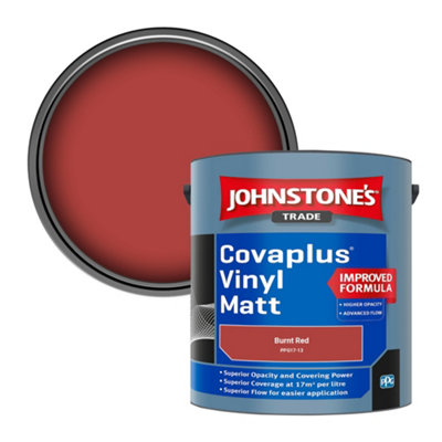 Johnstone's Trade Covaplus Vinyl Matt Walls & Ceilings Emulsion Paint Burnt Red (Ppg17-13) 2.5L from B&Q