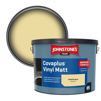 Johnstone's Trade Covaplus Vinyl Matt Walls & Ceilings Emulsion Paint Butterfly Bush (Ppg1214-4) 10L from B&Q