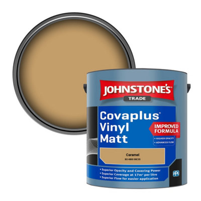 Johnstone's Trade Covaplus Vinyl Matt Walls & Ceilings Emulsion Paint Caramel (08C35) 2.5L from B&Q