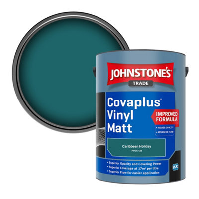 Johnstone's Trade Covaplus Vinyl Matt Walls & Ceilings Emulsion Paint Caribbean Holiday (Ppg13-28) 5L from B&Q
