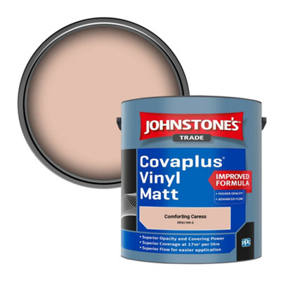 Johnstone's Trade Covaplus Vinyl Matt Walls & Ceilings Emulsion Paint Comforting Caress (Ppg1199-3) 2.5L from B&Q