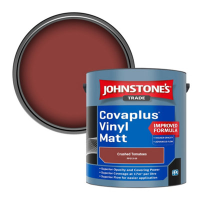 Johnstone's Trade Covaplus Vinyl Matt Walls & Ceilings Emulsion Paint Crushed Tomatoes (Ppg13-09) 2.5L from B&Q