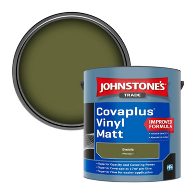 Johnstone's Trade Covaplus Vinyl Matt Walls & Ceilings Emulsion Paint Evernia (Ppg1122-7) 2.5L from B&Q