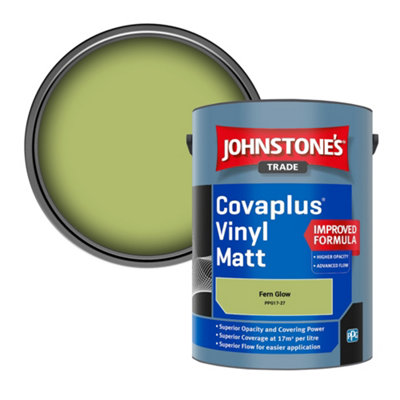 Johnstone's Trade Covaplus Vinyl Matt Walls & Ceilings Emulsion Paint Fern Glow (Ppg17-27) 5L from B&Q
