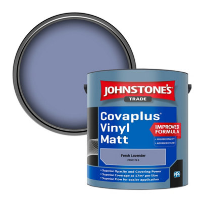 Johnstone's Trade Covaplus Vinyl Matt Walls & Ceilings Emulsion Paint Fresh Lavender (Ppg1170-5) 2.5L from B&Q