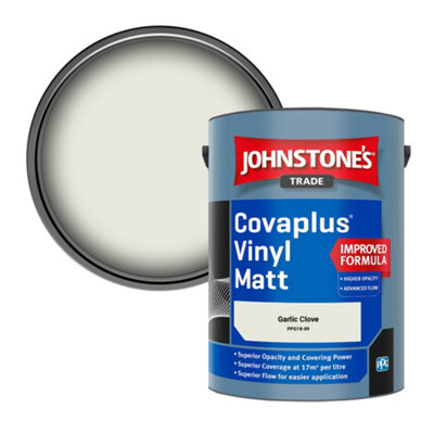 Johnstone's Trade Covaplus Vinyl Matt Walls & Ceilings Emulsion Paint Garlic Clove (Ppg18-09) 5L from B&Q