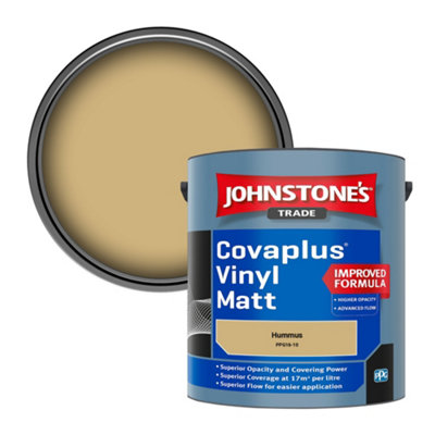 Johnstone's Trade Covaplus Vinyl Matt Walls & Ceilings Emulsion Paint Hummus (Ppg16-10) 2.5L from B&Q