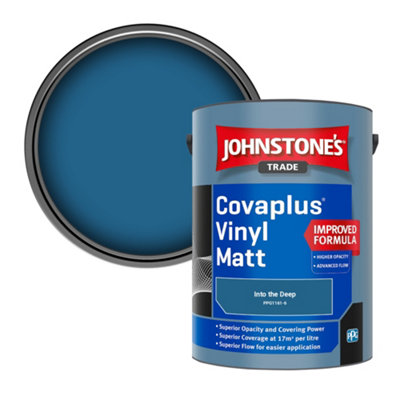 Johnstone's Trade Covaplus Vinyl Matt Walls & Ceilings Emulsion Paint Into The Deep (Ppg1161-6) 5L from B&Q