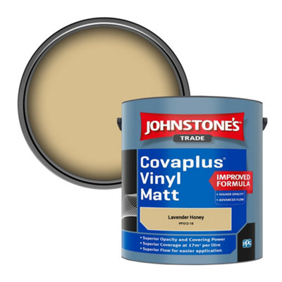 Johnstone's Trade Covaplus Vinyl Matt Walls & Ceilings Emulsion Paint Lavender Honey (Ppg12-18) 2.5L from B&Q