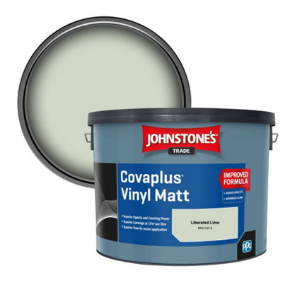 Johnstone's Trade Covaplus Vinyl Matt Walls & Ceilings Emulsion Paint Liberated Lime (Ppg1127-2) 10L from B&Q