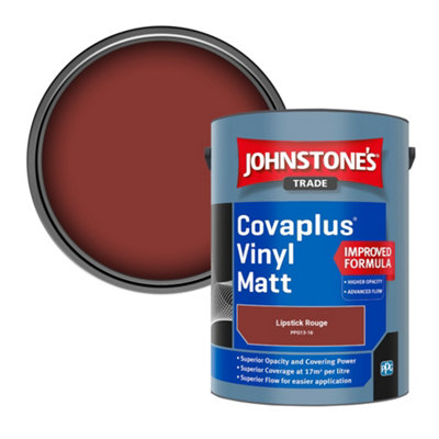 Johnstone's Trade Covaplus Vinyl Matt Walls & Ceilings Emulsion Paint Lipstick Rouge (Ppg13-16) 5L from B&Q