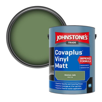 Johnstone's Trade Covaplus Vinyl Matt Walls & Ceilings Emulsion Paint Mexican Jade (Ppg17-28) 5L from B&Q