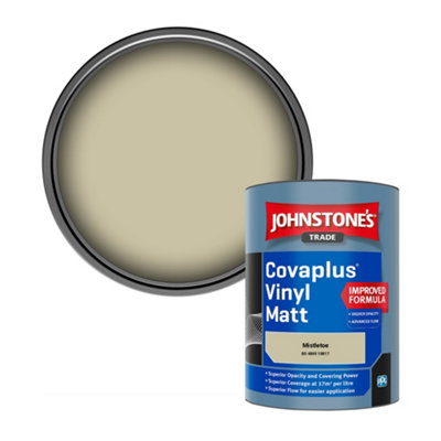 Johnstone's Trade Covaplus Vinyl Matt Walls & Ceilings Emulsion Paint Mistletoe (10B17) 1L from B&Q
