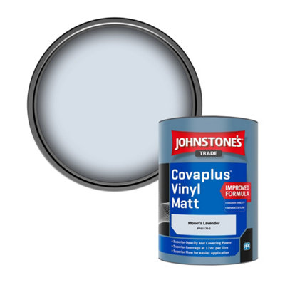 Johnstone's Trade Covaplus Vinyl Matt Walls & Ceilings Emulsion Paint Monet's Lavender (Ppg1170-2) 1L from B&Q